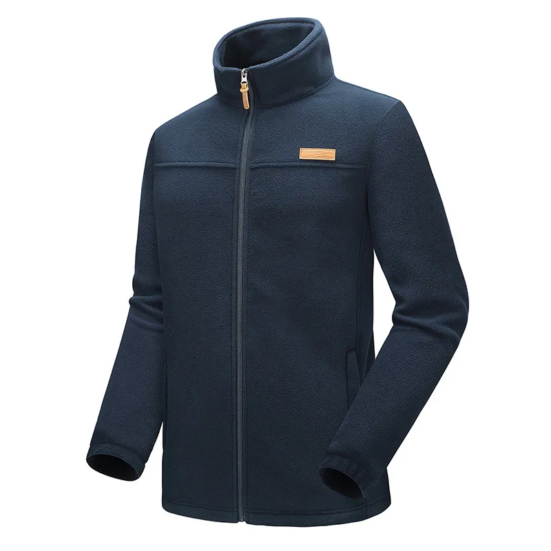 

Autumn And Winter New Style Fashion Casual Thick Warm Solid Color Men's Fleece Jacket