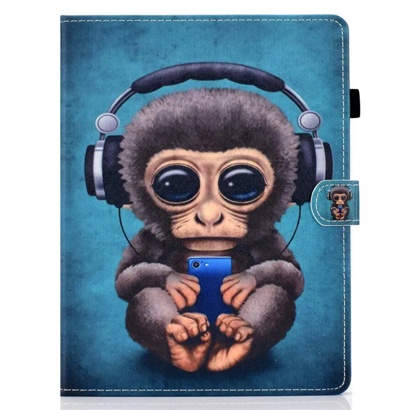 Universal Animal Cover for 9.7 10 10.1 inch Case Cover for Asus Samsung Huawei T5 Lenovo TAB E10 M10 P10 PU Leather 10'' Case - Цвет: Er JiHou