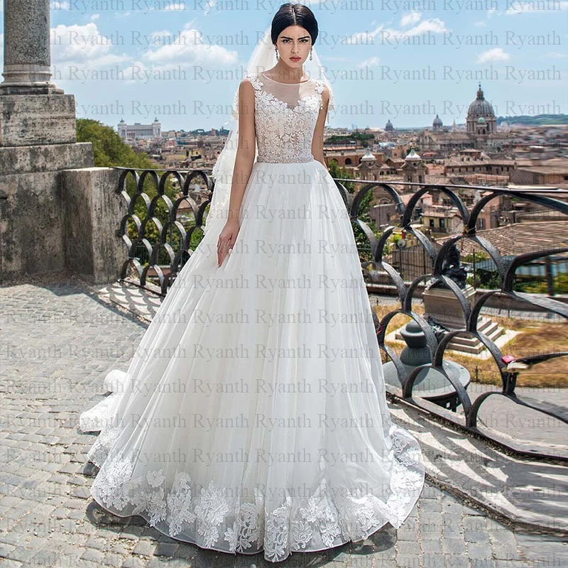 Дешевые Vestidos de noiva размера плюс Robe de mariee на заказ кружевное свадебное платье роскошный пояс с бисером Vestidos de novia