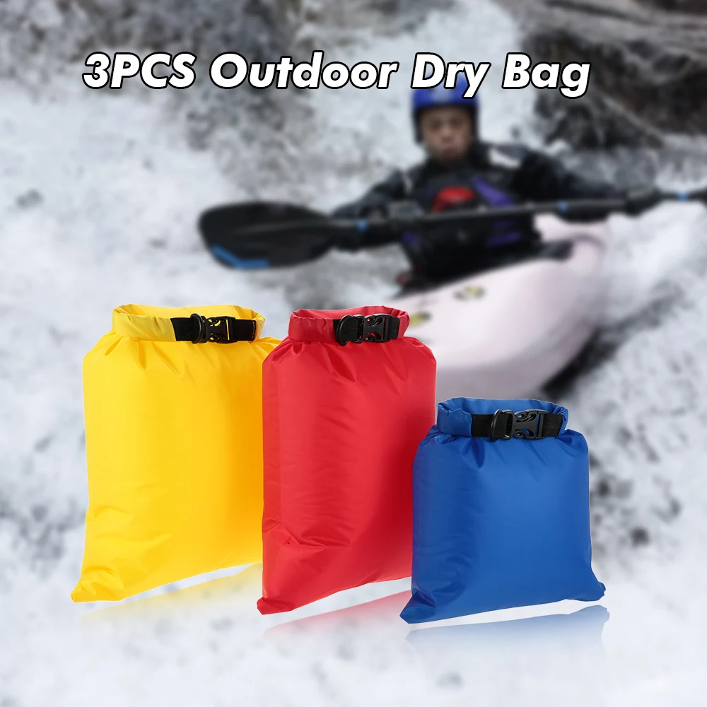 

Lixada Pack of 3 Waterproof Bag 3L+5L+8L Outdoor Ultralight Dry Sacks for Camping Hiking Traveling