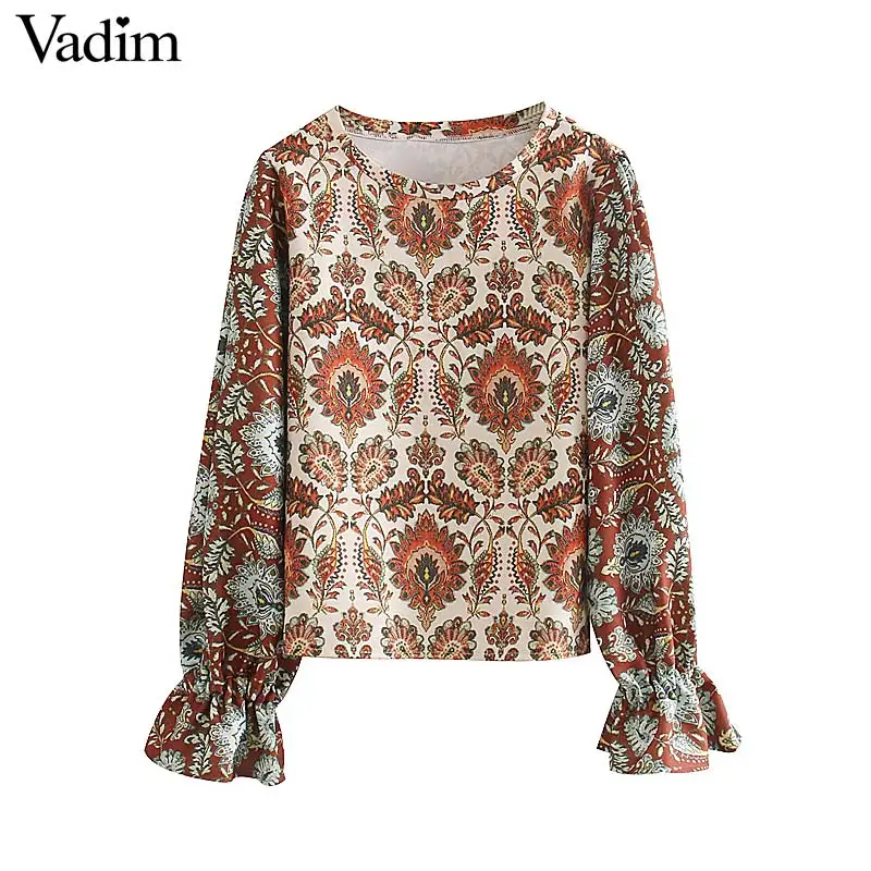 Женское элегантное платье vadim с принтом свитшоты длинный рукав-колокол