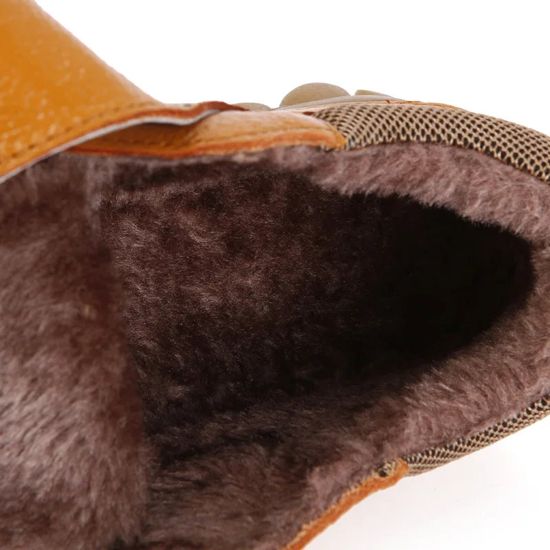 

BOY'S Cotton-padded Shoes Children Cattle New Style 2019 Medium-small Leather Shoes plus Velvet Snow Boots Autumn & Winter CHILD