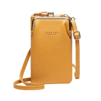 

Fashion Small Crossbody Bags Women Mini PU Leather Shoulder Messenger Bag For Girls Yellow Bolsas Ladies Phone Purse Zipper Flap