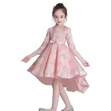 Платья для девочек; Новинка г.; свадебное платье принцессы; Одежда для девочек; кружевное праздничное платье без рукавов с вышивкой; детское платье для девочек