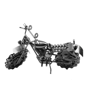 

21Cm(8.2 inch)Retro Motorcycle Model Statue Motorcycle Props Handmade Boy Gift Children's Toy Home Office Decoration