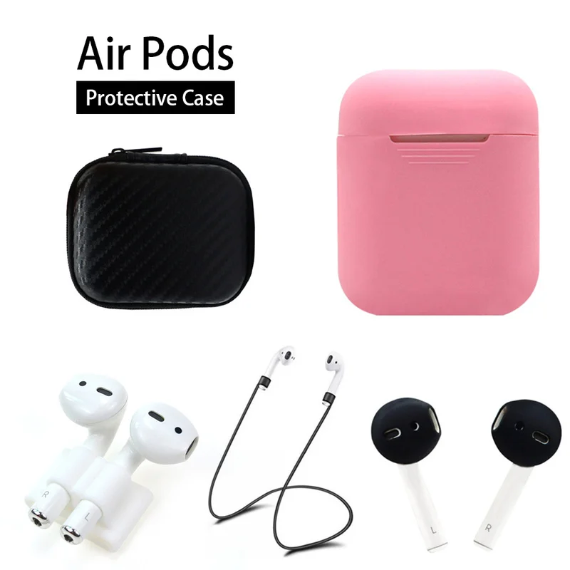 

Buckle Earplug Sleeve Earphone Anti-lost Rope for Airpod 5In1 Wireless Bluetooth Ear Plug Protection Box Silicone Headphone Case