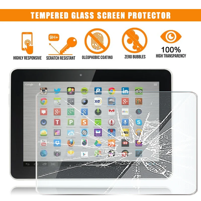 

For Hannspree HANNSpad SN1AT74 SN1AT74B SN1AT74W 10.1 HD Tablet Tempered Glass Screen Protector Scratch Resistant Film Cover