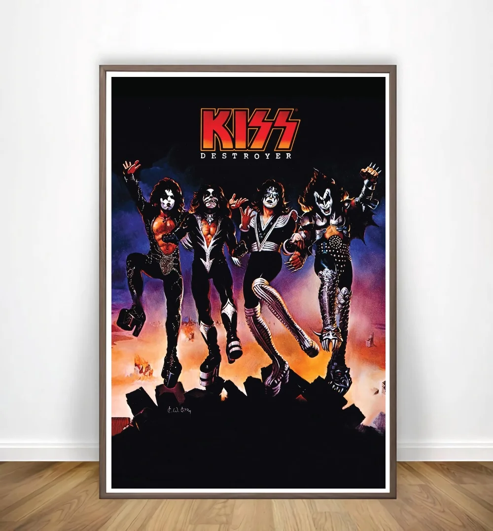 Постеры и принты Kiss Band настенная Картина на холсте для гостиной домашний