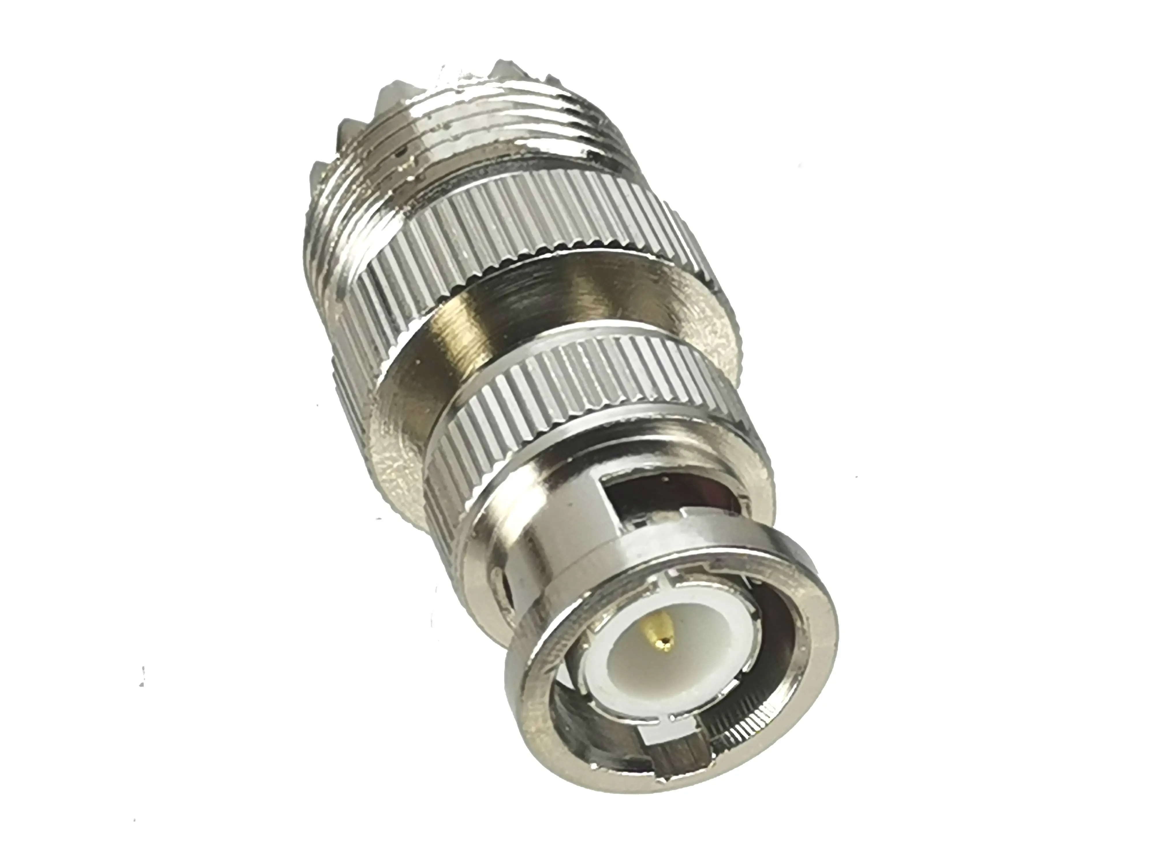 10Pcs Connector BNC Male Plug to UHF SO239 Female Jack RF Adapter Connector Coaxial For Radio Antenna High Quanlity