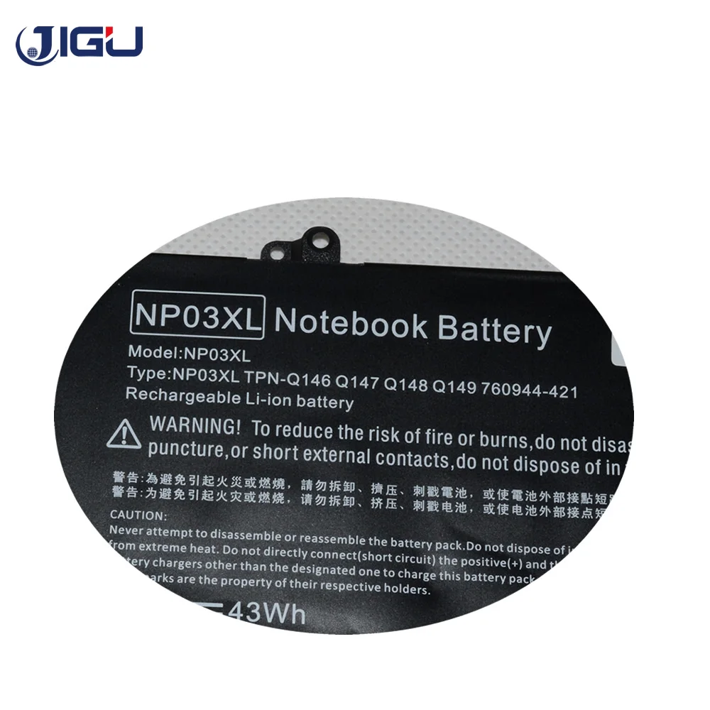 JIGU ноутбука Батарея 760944-421 761230-005 767068-005 HSTNN-LB6L NP03XL для hp для ENVY 15-U U010DX X360 15-u010dx 13-a000ns