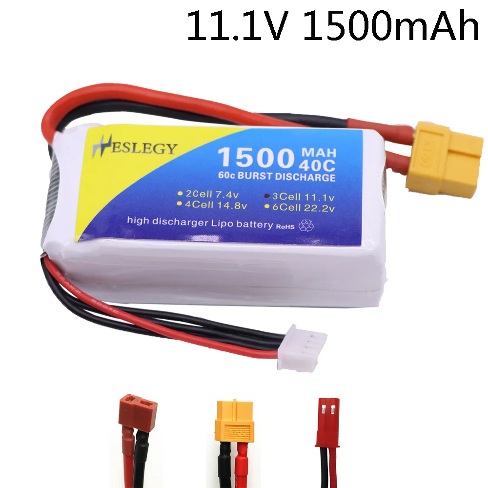 

Аккумулятор LiPo 11,1 В, 1500 мАч 3S, вилка T/XT60/JST для WLtoys V950, батарея большой емкости для радиоуправляемой машинки, вертолета, аксессуар для самолетов, 11,1 В