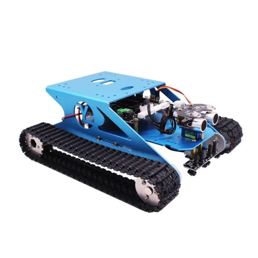 

Yahboom Arduino-Intelligent Car Robot Kit-UNO Tracked Tank G1 Off-Road Vehicle DIY Educational Robot RC car