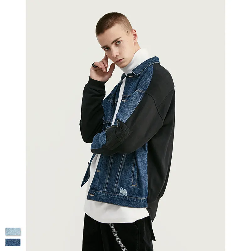 Ковбойская безрукавка 19SS мужская женская джинсовая куртка хип хоп Уличная дыра