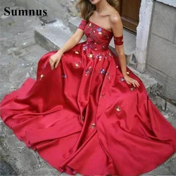 Sumnus Red Prom Dress Butterfly Embroidery Homecoming Gowns Strapless Backless Elegant Evening Formal Dress Gowns Party Dress