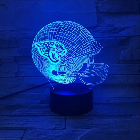 

NFL Olive Team Jacksonville Jaguars 3D Night Lamp Colorful Remote Control Touch Control Visual Lamp