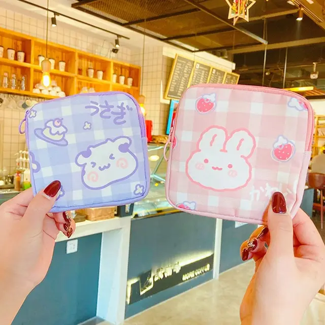 Aranyos Kawaii Utazási Kozmetikai Egészségügyi Párnák Szalvéta Tasak Érme Pénztárca Tároló Táska - Image 2