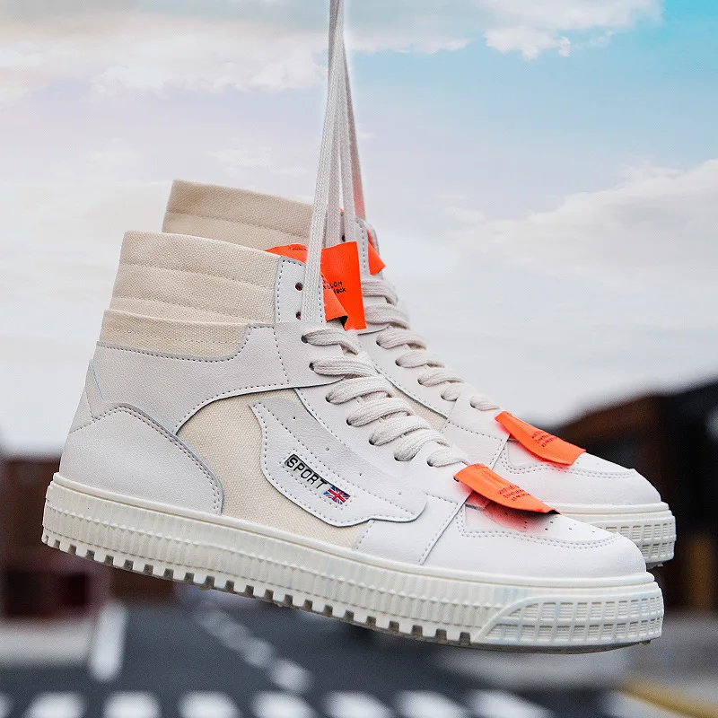 

2020 Spring And Autumn New Men's Vulcanized Shoes High-top Trend Hit Color High-quality Fashion Casual Sneakers Shoes B25-27