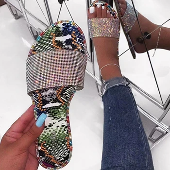 

DORATASIA Big Size 37-41 Fashion INS Hot Crystal Lady Casual Colorful Bling Summer Slippers Women 2020 Outside Shoes Woman
