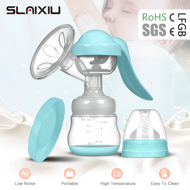 Breast Pump Manual Breast Pump Silicone Breast Pump Baby Milk Breastfeeding Accessories BPA Free Sucking Postpartum Supplies Accessories