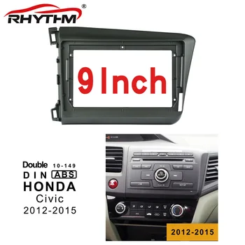 

9 inch 2din car radio Fascia For HONDA CIVIC 2012-2015 ( left wheel ) Stereo Panel Dash Installation Double Din CD DVD GPS frame