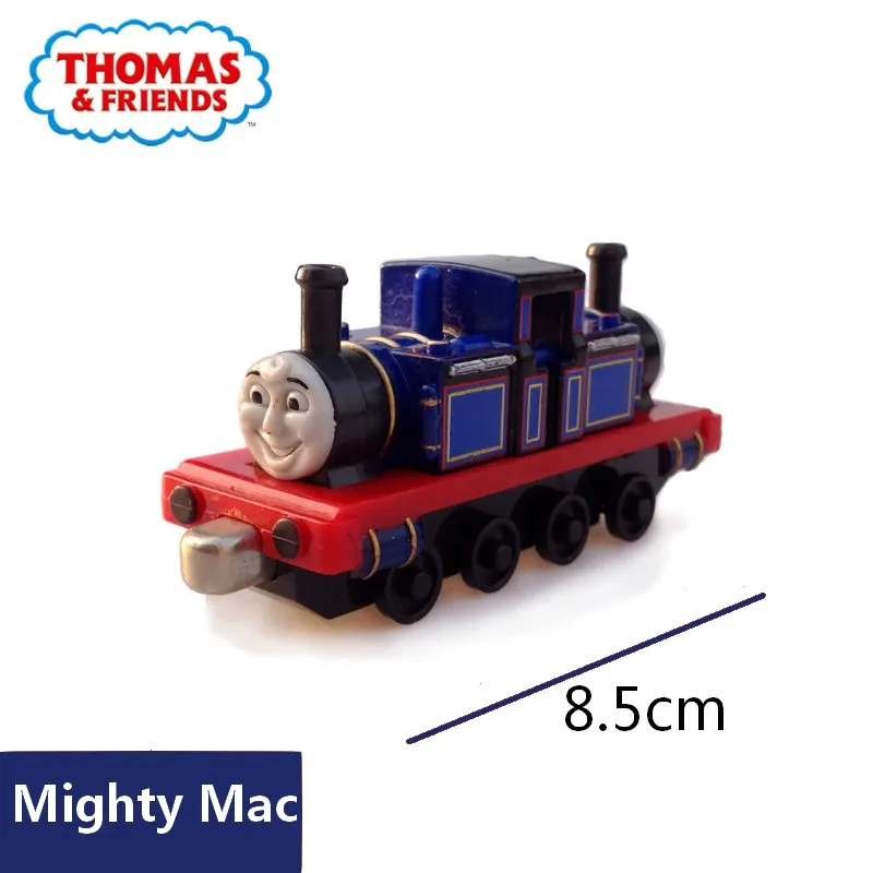 Thomas and Friends Strackmaster 1:43 Двойные головки Mighty Mac фиолетовый поезд модель сплава Магнитный трек мальчик игрушка подарок на день рождения