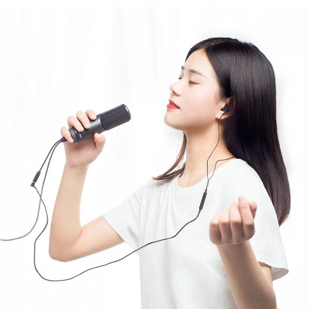Xiaomi Mijia JUNLIN, проводной цифровой микрофон, с шумоподавлением, портативный, в режиме реального времени, для возврата ушей, HD, с 3,5 мм аудиокабелем