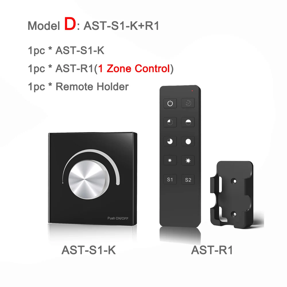 Model D Светодиодный диммер переключатель 220V 230V 110V AC поворотный затемнения Беспроводной RF 2,4G дистанционное управление интеллектуальная беспроводная(Wi-Fi) Triac диммер для Светодиодный свет лампы S1-K - Цвет: Model D