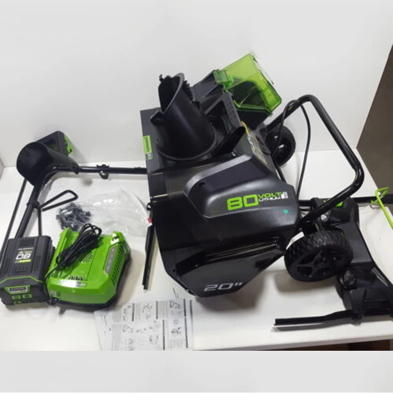 Greenworks PRO 20 дюймовый 80V аккумуляторная снегоочиститель /подметательные в