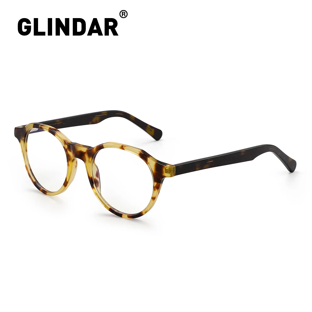 

Spring Hinge Round Blue Light Blocking Glasses Men Women Brand Designer Glasses Frame Clear Eyewear
