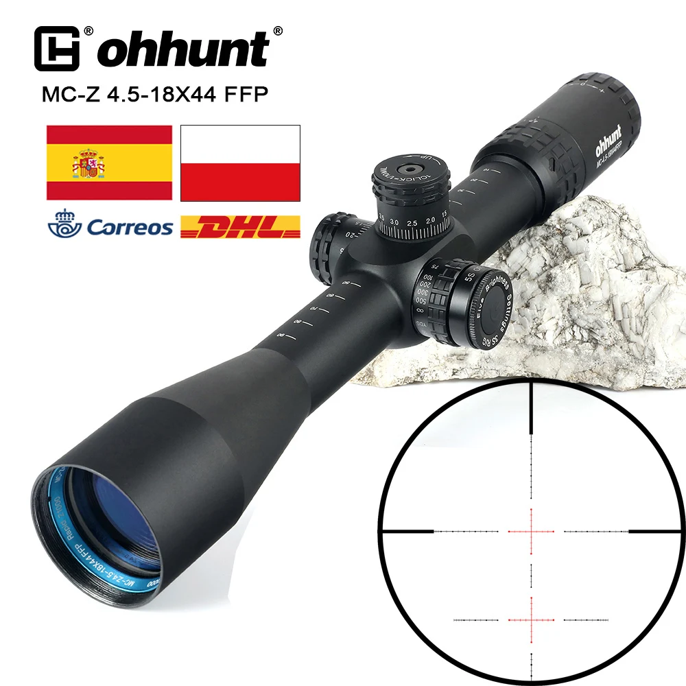 Ohhunt MC Z 4 5 18X44 FFP оптический прицел с гравировкой для охоты блокировкой боковым