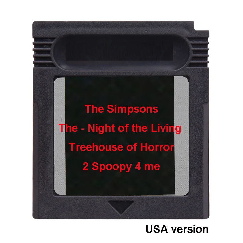 Симпсон TheNightOf The Live Tree house of Horror 16 Bit видеоигра картридж консоль карточная игра серия Английский язык издание
