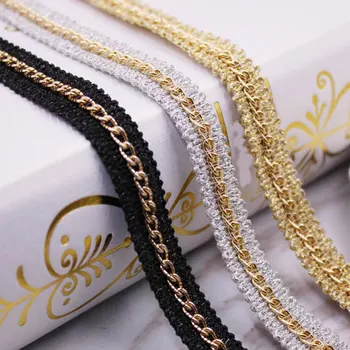 

DIY 1.5m Gold Lace Trim Ribbon Curve Lace Fabric Sewing Centipede Braided Lace Wedding Craft DIY Clothes Accessories Home Decor