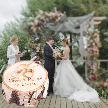 

1PCS ring box Forest Simple custom logo exchange ceremony or wedding marriage surprise party decoration for ring holder