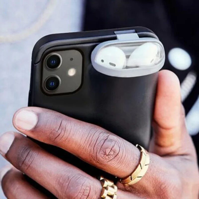 Чехол для наушников 2 в 1 iPhone 7 11 Pro 8 6 s plus xs max xr x чехол Apple Airpods задние крышки мягкая
