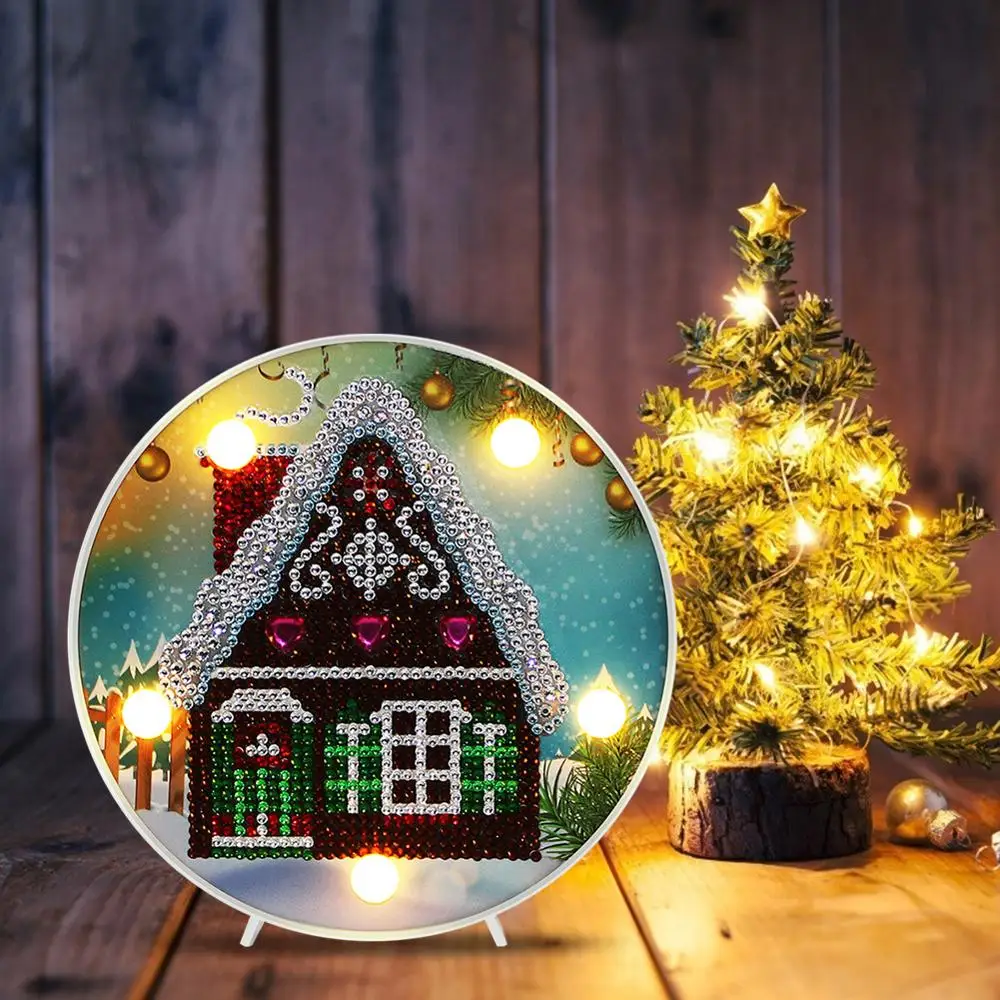 DIY светодиодный алмаз живопись светильник лампа с вышивкой полностью