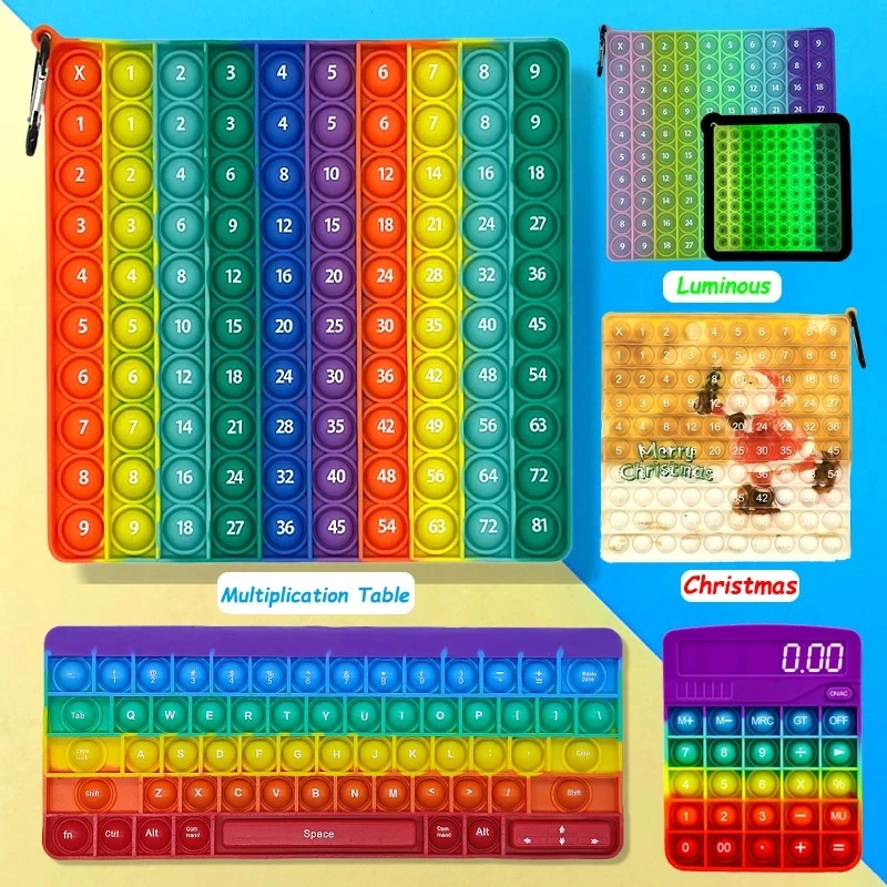 

Большой размер Монтессори 100 Push Bubble 9x9 таблица умножения Математические Игрушки Детские антистрессовые игрушки сенсорные игрушки Squishy беспокойство подарок