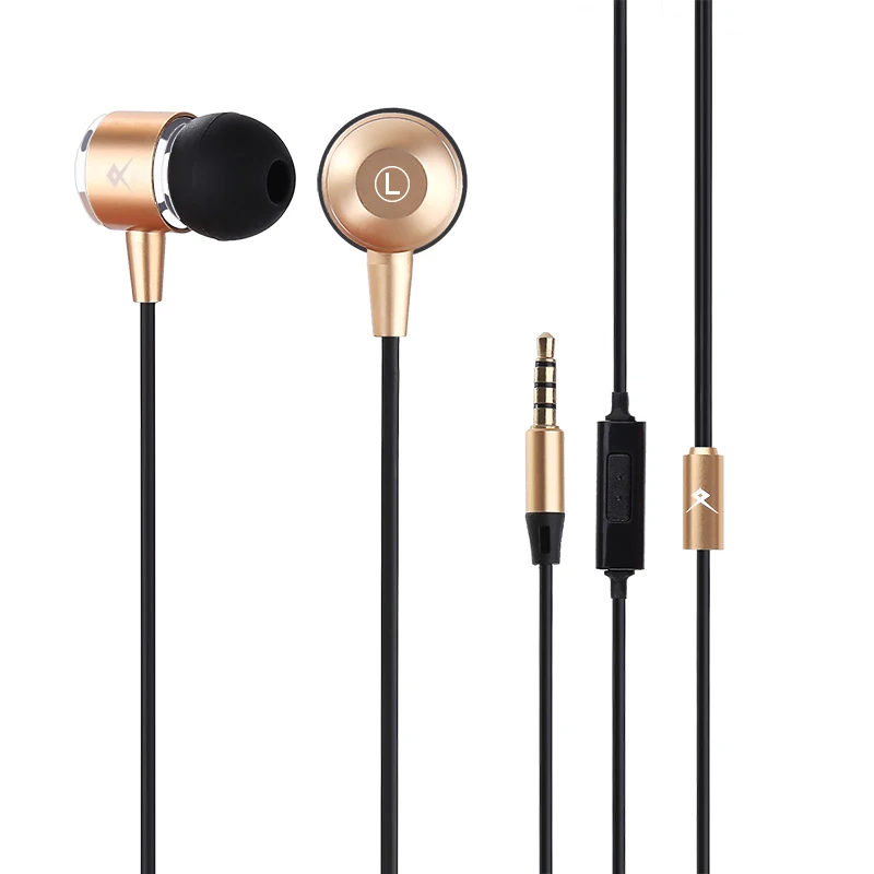 Universal Sport Wired Headphones For iPhone 6 6S 5S Xiaomi Mi5 Huawei P8 Lite Smartphone Metal Earphones With Microphone