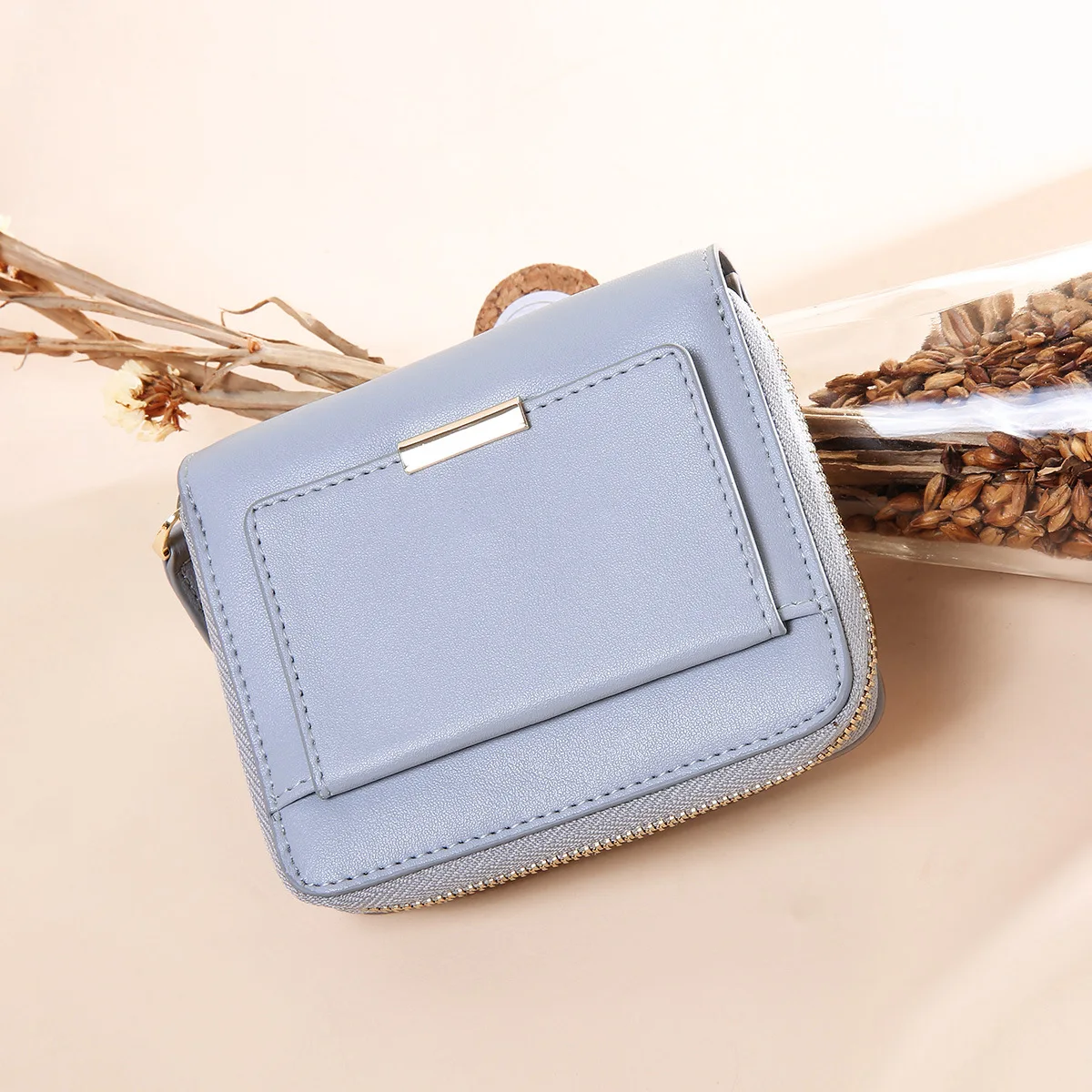 

New Style Wallet Women's Europe a Cowhide Purse Women's Fashion Simple Card Holder Short Genuine Leather Wallet 1116