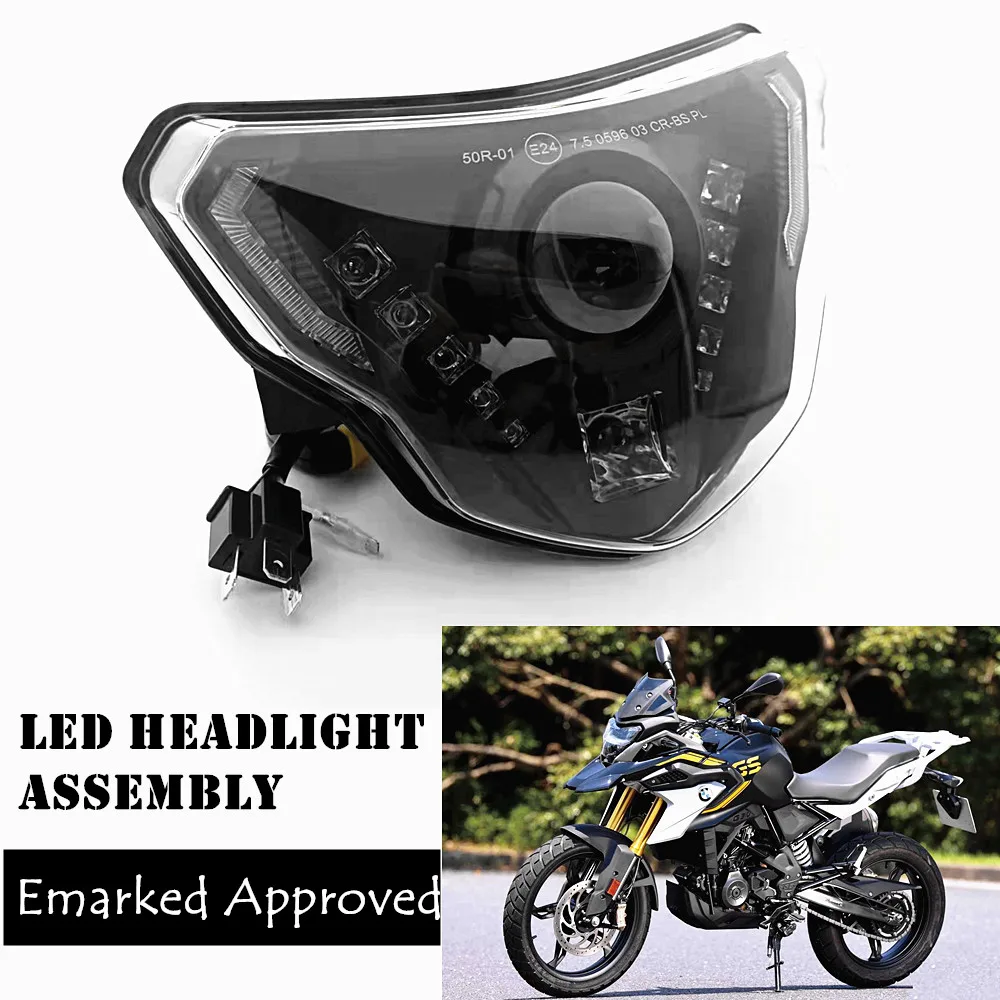 

Motorcycle LED Headlights for BMW G310GS G310R G 310 GS R 310GS 2016 2017 2018 Devil Eyes Headlmap Assembly E24-marked Approved