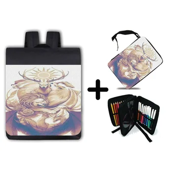 

PACK BACKPACK AND CASE ANIMAL MYTHOLOGICAL school