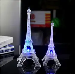 СВЕТОДИОДНЫЙ ночник в стиле Парижа, Эйфелева башня, креативный сувенир, модель стола, Миниатюрный стол, винтажная статуэтка, домашний декор