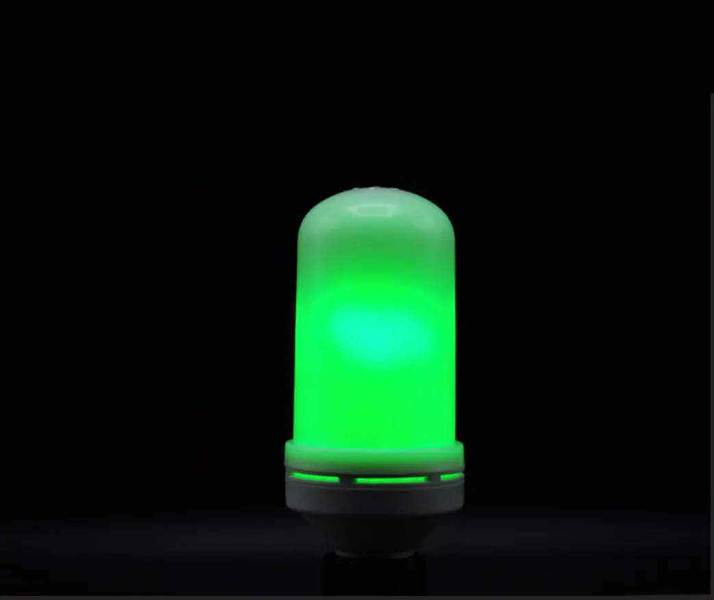 3 режима+ Датчик тяжести пламени огни E27 E26 E14 Светодиодный эффект пламени огонь лампа 7 Вт 9 Вт Мерцающая эмуляция Декор лампа креативный - Цвет: green