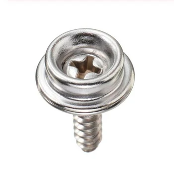 

62Pcs Stainless Steel Canvas Snap Fastener Cap Screw Stud For Marine Application High Quality Silver Marine Hardware