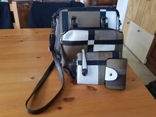ValenKuci-Bolsos de diseñador de alta calidad para mujer, conjunto de bolsas compuestas de marca a cuadros con borla, Bolsos De Mujer