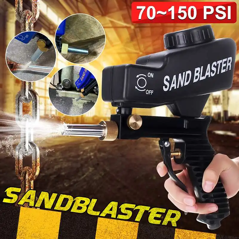 150 PSI Portable Gravity Sandblasting Gun Pneumatic Small Sand Blasting Machine 