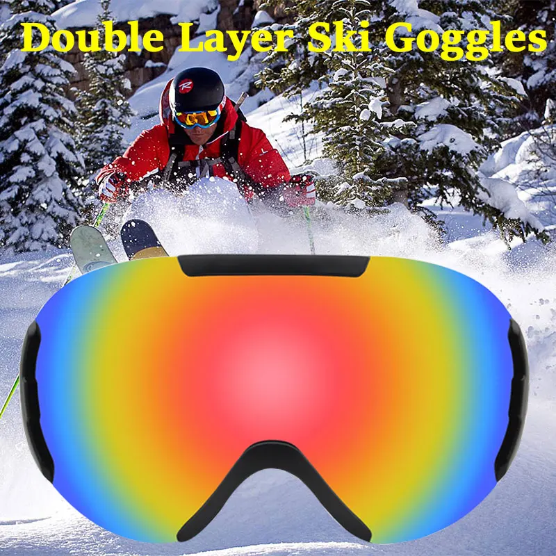 New Double Layer Polarized Lens Ski Goggles Anti-fog UV400 Skiing Snowboard Goggles Men Women Ski Glasses Eyewear