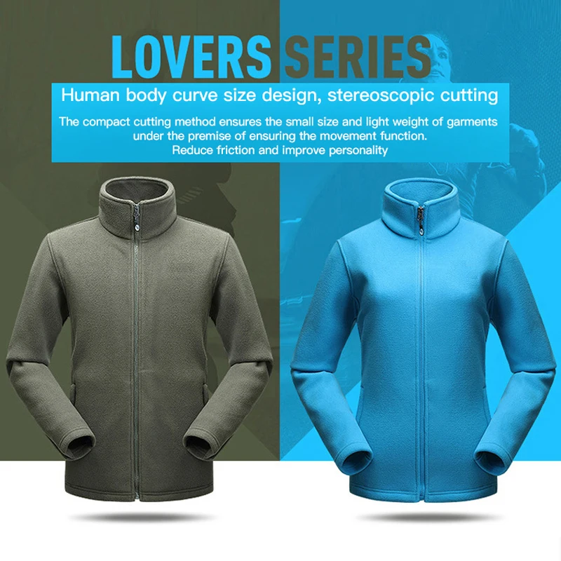 QUESHARK 4XL осенне зимняя мужская и женская теплая флисовая куртка уличная