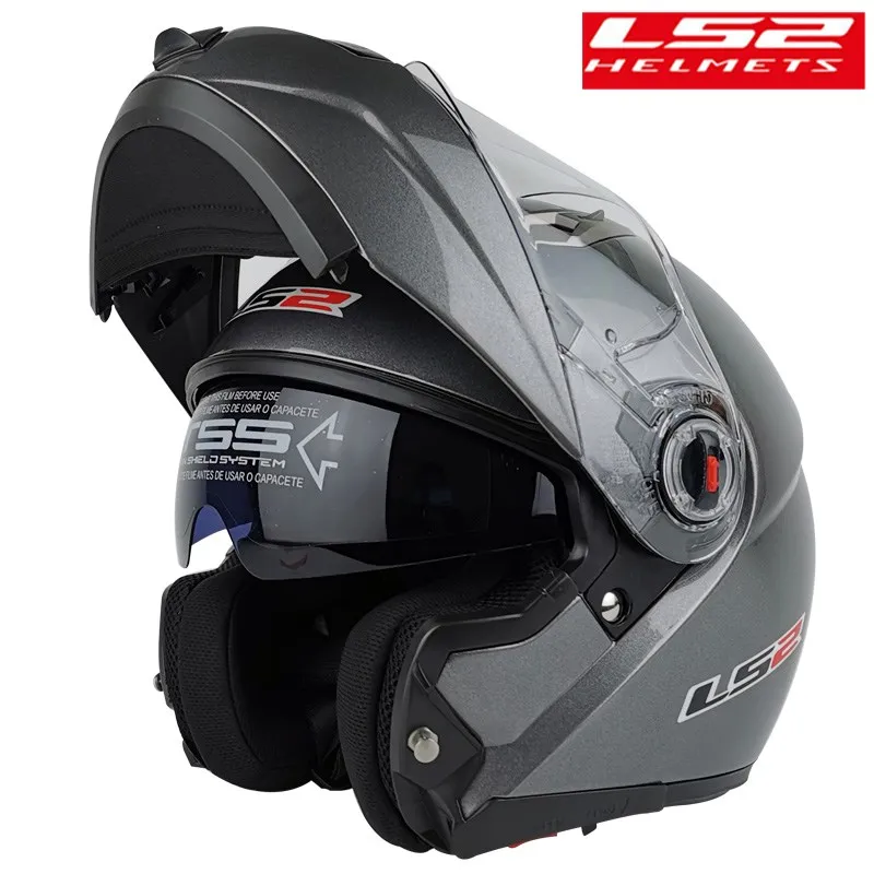 LS2 FF370 оригинальный модульный мотоциклетный шлем с двойным козырьком Capacete ls2 Casco