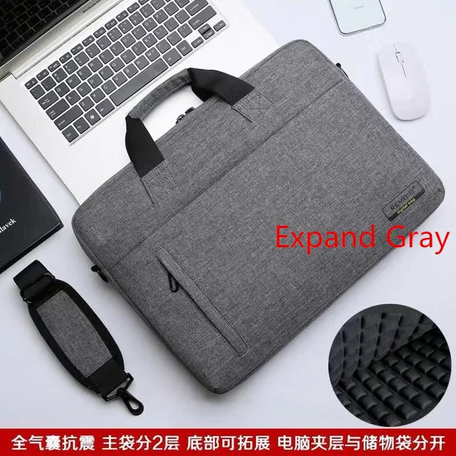 expand gray 14 15,6 дюймов Сумка для ноутбука водонепроницаемая сумка на плечо для ноутбука три типа стандартное обновление Расширенная защита, подушка безопасности Чехол для ноутбука - Цвет: expand gray