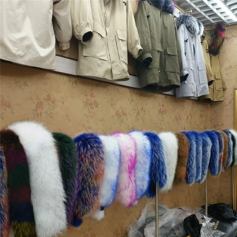 JKP красочный воротник из натурального меха енота для женщин шарф из натурального меха енота зимние тёплые шарфы Модный воротник